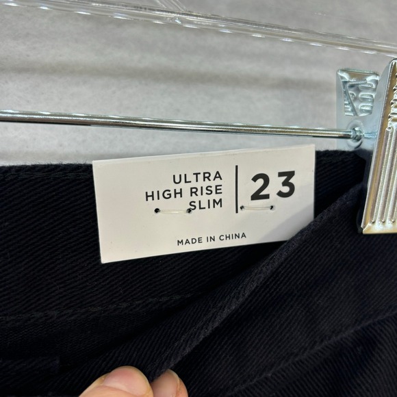 PacSun Butterfly Slim Jeans Black Rhinestone Ultra High Rise Women's Size‎ 23 - Picture 14 of 16